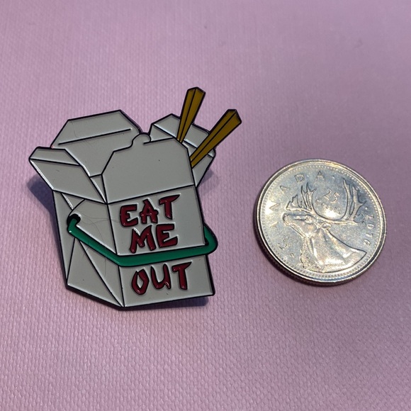 Eat Me Out Enamel Pin NWOT - Picture 3 of 3